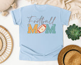 Football Mom Pastel graphic tee in Chambray