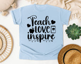 Teach Love Inspire Notebook graphic tee in Chambray