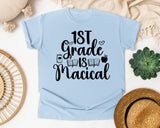 1st Grade Is Magical graphic tee in Chambray