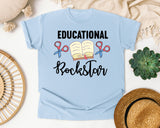 Educational Rockstar Book graphic tee in Chambray