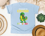 Im Ready To Crush 5th Grade Dino graphic tee in Chambray