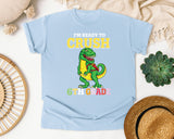 Im Ready To Crush 6th Grade Dino graphic tee in Chambray
