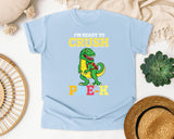 Im Ready To Crush Pre-K Dino graphic tee in Chambray