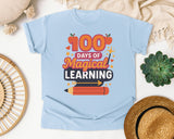 100 Days Of Magical Learning graphic tee in Chambray