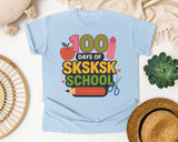 100 Days Of Sksksk School graphic tee in Chambray