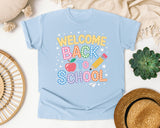 Welcome Back To School Sparkle graphic tee in Chambray