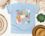 Bruh We Back Bow graphic tee in Chambray