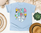Fifth Grade Paper Bow graphic tee in Chambray