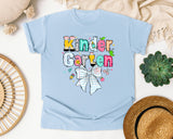 Kindergarten Paper Bow graphic tee in Chambray