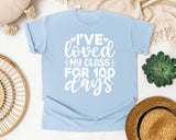 I've Loved My Class For 100 Days White 2 graphic tee in Chambray