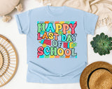 Happy Last Day Of School Bright graphic tee in Chambray