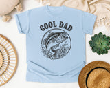 Cool Dad Bass Fishing graphic tee in Chambray
