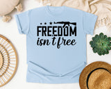 Freedom Isn't Free White graphic tee in Chambray