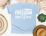 Freedom Isn't Free White 2 graphic tee in Chambray