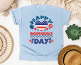 Happy Independence Day Navy graphic tee in Chambray