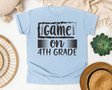 Game On 4th Grade Grey graphic tee in Chambray