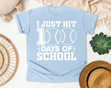 I Just Hit 100 Days Of School graphic tee in Chambray