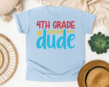 4th Grade Dude Bright graphic tee in Chambray