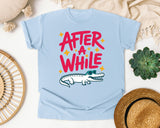 After A While Alligator graphic tee in Chambray