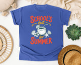 School's Out For Summer graphic tee in Flo Blue
