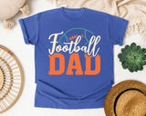 Football Dad White graphic tee in Flo Blue
