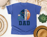 Football Dad Navy graphic tee in Flo Blue