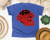 Rangers Volleyball Dad graphic tee in Flo Blue