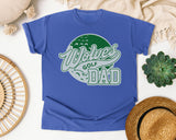 Wolves Golf Dad graphic tee in Flo Blue