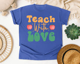 Teach With Love graphic tee in Flo Blue
