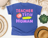 Teacher Of Tiny Humans graphic tee in Flo Blue