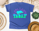 Let's Learn Today graphic tee in Flo Blue