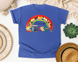 I Love To Teach Rainbow graphic tee in Flo Blue