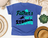 Fathers Are Strong White 2 graphic tee in Flo Blue