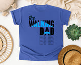 The Walking Dad White 2 graphic tee in Flo Blue