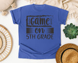 Game On 5th Grade Grey graphic tee in Flo Blue