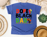 Dope Black Dad White 2 graphic tee in Flo Blue