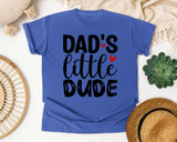 Dad's Little Dude graphic tee in Flo Blue