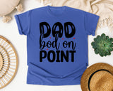 Dad Bod On Point White graphic tee in Flo Blue