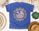 Mechanic Dad graphic tee in Flo Blue
