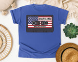 Dad's Mix graphic tee in Flo Blue