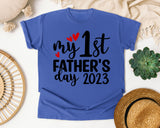 My 1st Father's Day graphic tee in Flo Blue