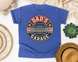 Dad's Garage Grey 2 graphic tee in Flo Blue