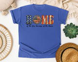 Home Of The Free Because Of The Brave graphic tee in Flo Blue