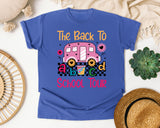 The Back To School Tour graphic tee in Flo Blue