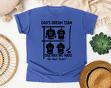 Dad's Dream Team graphic tee in Flo Blue