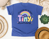 Its A Good Day To Teach Tiny Humans Rainbow graphic tee in Flo Blue