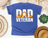 Dad Veteran graphic tee in Flo Blue