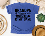 Grandpa Is My Name And Spoiling Is My Game graphic tee in Flo Blue