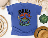 Grill Master Dad Brown graphic tee in Flo Blue