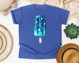 Blue Star Popsicle graphic tee in Flo Blue